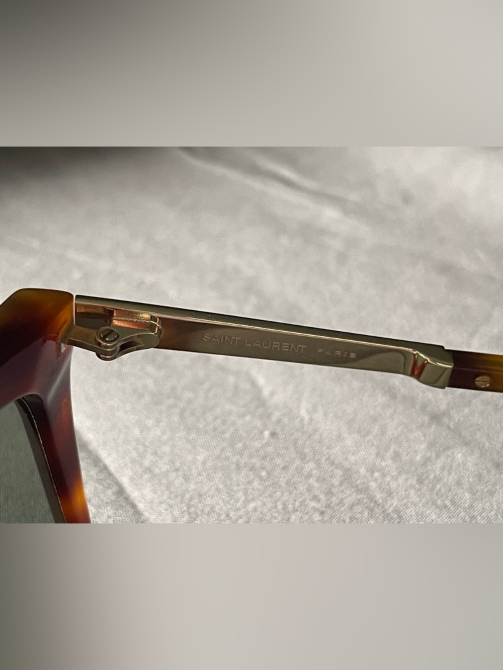 Rare Yves Saint Laurent Tortoiseshell Sunglasses Havana/Green (003) Lenses - Picture 5 of 7